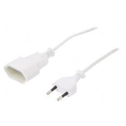 Prelungitor Alb 1,5m 2,5A 1 Priză PVC | Electronic-mag.ro | Componente Electronice