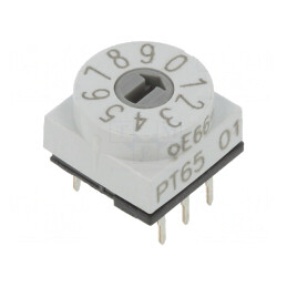 Întrerupător codificare DEC/BCD 10 poz. THT 80mΩ | Electronic-mag.ro | Componente Electronice