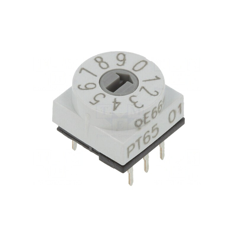 Întrerupător codificare DEC/BCD 10 poz. THT 80mΩ | Electronic-mag.ro | Componente Electronice