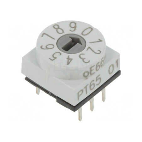 Întrerupător codificare DEC/BCD 10 poz. THT 80mΩ | Electronic-mag.ro | Componente Electronice