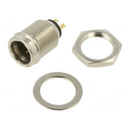 Soclu XLR Mini 3 Pin Contacte Aurite 500V | Electronic-mag.ro | Componente Electronice