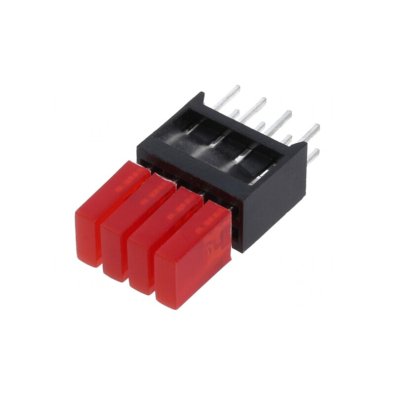LED Roșu 1,8mm 4 Diode 20mA 110° 3-7mcd | Electronic-mag.ro | Componente Electronice