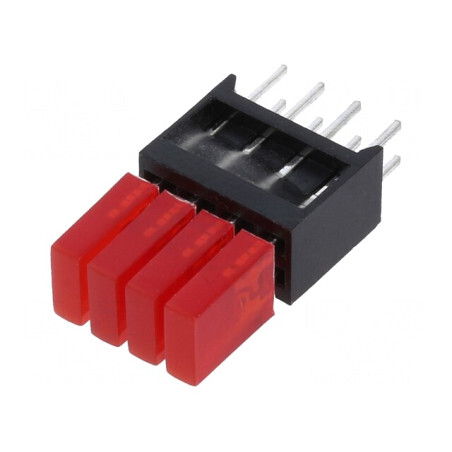 LED Roșu 1,8mm 4 Diode 20mA 110° 3-7mcd | Electronic-mag.ro | Componente Electronice