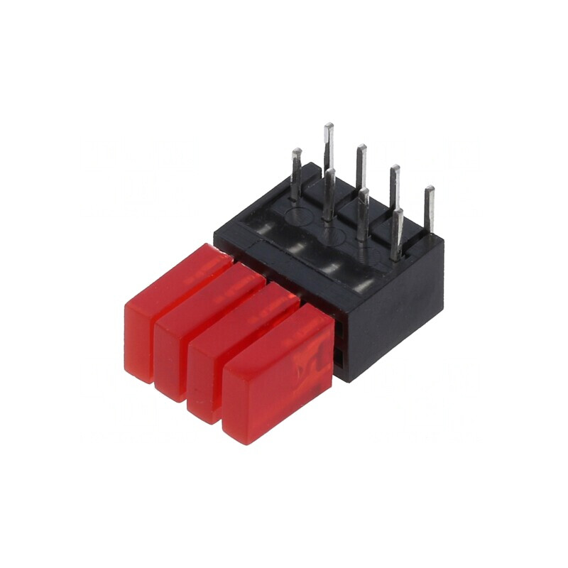 LED Roșu 1,8mm 4 Diode 20mA 110° 3-7mcd | Electronic-mag.ro | Componente Electronice