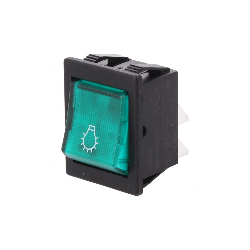 Comutator Rocker DPST ON-OFF 16A/250V Verde Neon | Electronic-mag.ro | Componente Electronice Comutator Rocker DPST ON-OFF 16A/250V Verde Neon | Electronic-mag.ro | Componente Electronice
