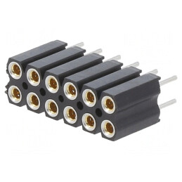 Soclu pini mamă 12 pini drept 2,54mm THT 2x6 cositorit | Electronic-mag.ro | Componente Electronice