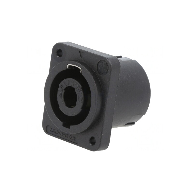 Speakon Panou 4 Pol Negru | Electronic-mag.ro | Componente Electronice