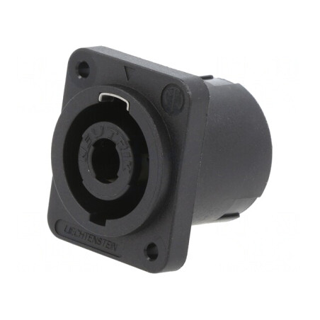 Speakon Panou 4 Pol Negru | Electronic-mag.ro | Componente Electronice