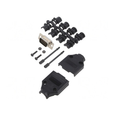 Conector D-Sub HD 15-Pin drept pentru lipire pe cablu | Electronic-mag.ro | Componente Electronice