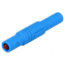 Mufă banană 4mm albastră cu izolație 24A 1kVDC | Electronic-mag.ro | Componente Electronice