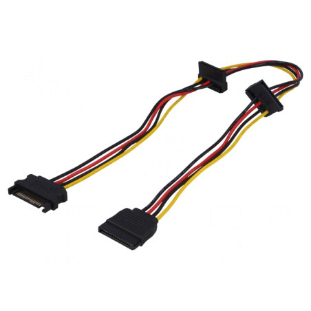 Cablu SATA tată-mamă 3 x 0.45m | Electronic-mag.ro | Componente Electronice