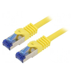 Patch cord galben S/FTP Cat6a 1m LSZH | Electronic-mag.ro | Componente Electronice