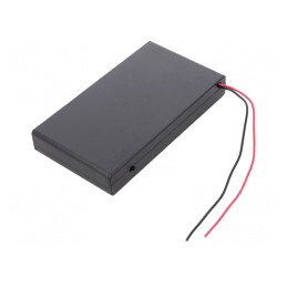 Suport Baterii AA 8x cu Comutator Negru 150mm | Electronic-mag.ro | Componente Electronice