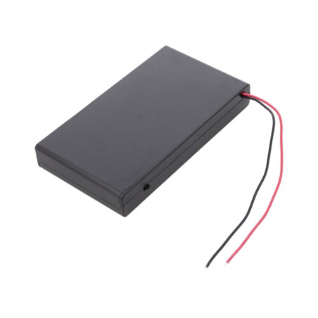 Suport Baterii AA 8x cu Comutator Negru 150mm | Electronic-mag.ro | Componente Electronice