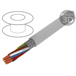 Cablu ecranat LiYCY 12x0,5mm2 cu tresă de cupru cositorit | Electronic-mag.ro | Componente Electronice