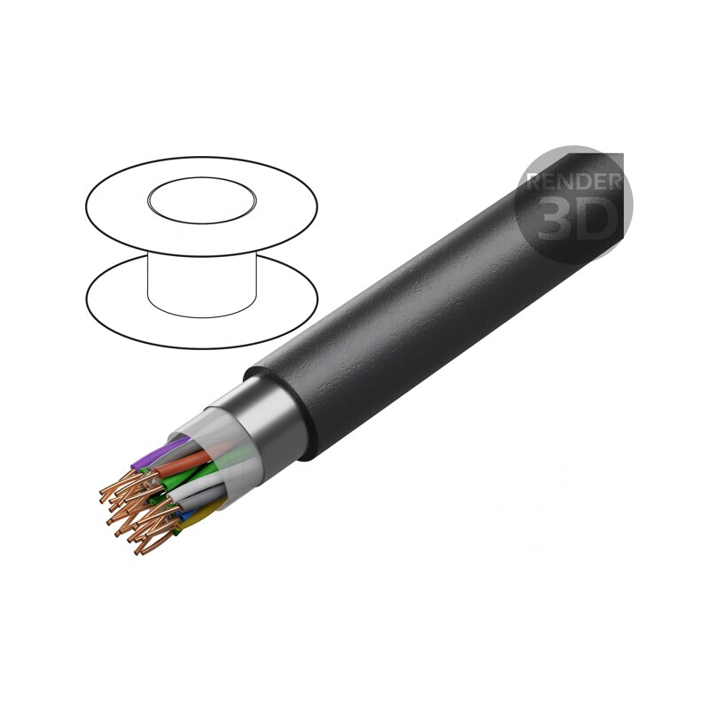 Cablu XzTKMXpw 10x4x0,5mm Cu PE Negru 10,8mm | Electronic-mag.ro | Componente Electronice