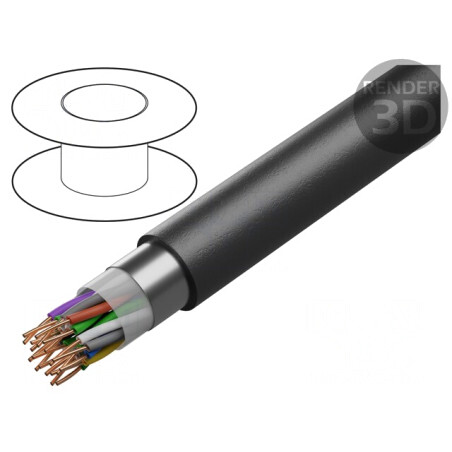 Cablu XzTKMXpw 10x4x0,5mm Cu PE Negru 10,8mm | Electronic-mag.ro | Componente Electronice