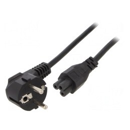 Cablu Alimentare 3x0,75mm2 Ştecăr Unghi - IEC C5 | Electronic-mag.ro | Componente Electronice