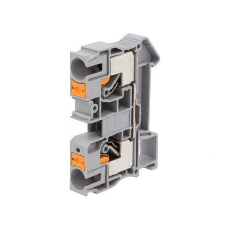 Terminal Îmbinare Șine 0,5-16mm2 1 Pistă 2 Borne Gri Push-In | Electronic-mag.ro | Componente Electronice