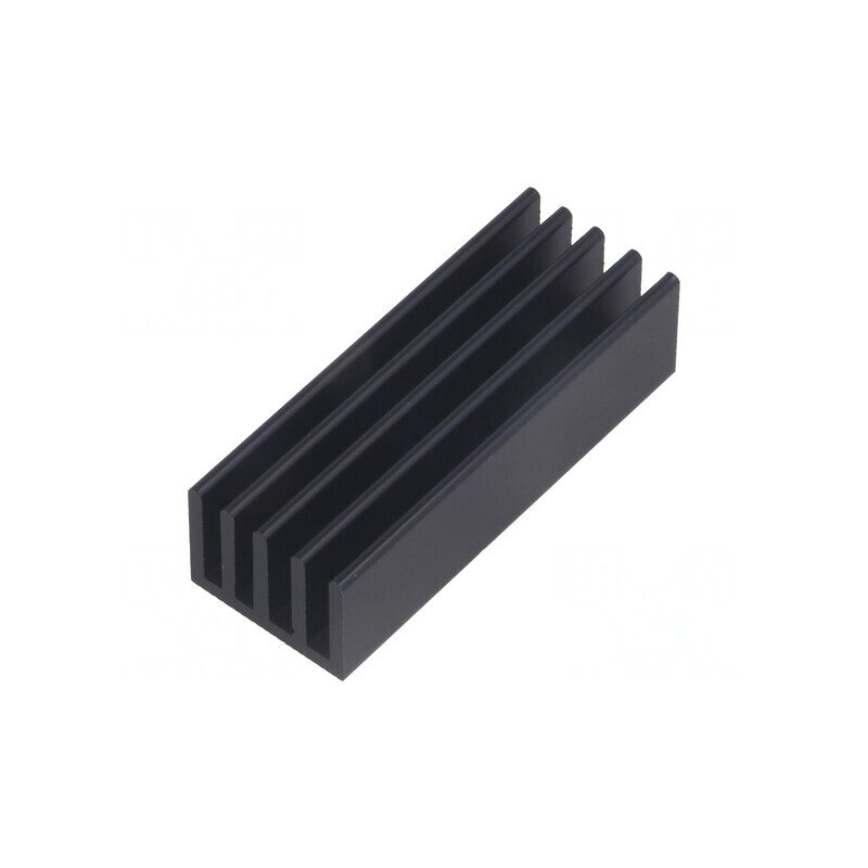 Radiator Extrudat cu Aripioare Negru 50x19x14mm | Electronic-mag.ro | Componente Electronice