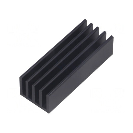 Radiator Extrudat cu Aripioare Negru 50x19x14mm | Electronic-mag.ro | Componente Electronice
