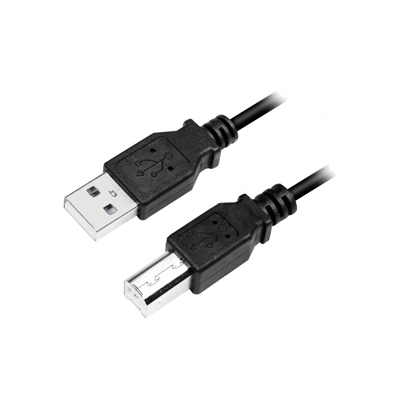 Cablu USB 2.0 A-B 5m Negru | Electronic-mag.ro | Componente Electronice
