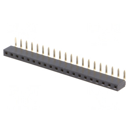 Soclu pini mamă 20P 90° 2,54mm THT 1x20 | Electronic-mag.ro | Componente Electronice