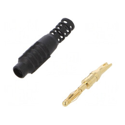 Mufă Banană 2mm 10A Neagră Lipită | Electronic-mag.ro | Componente Electronice