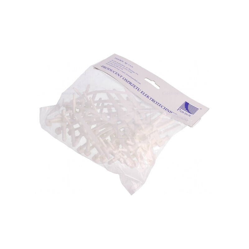 Element de susţinere albă 6mm x 75mm, 25 bucăți | Electronic-mag.ro | Componente Electronice