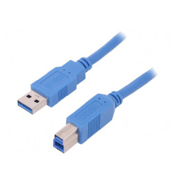 Cablu USB 3.0 A-B 2m Albastru | Electronic-mag.ro | Componente Electronice