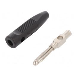 Mufă Banană 4mm 16A 50VDC Neagră | Electronic-mag.ro | Componente Electronice