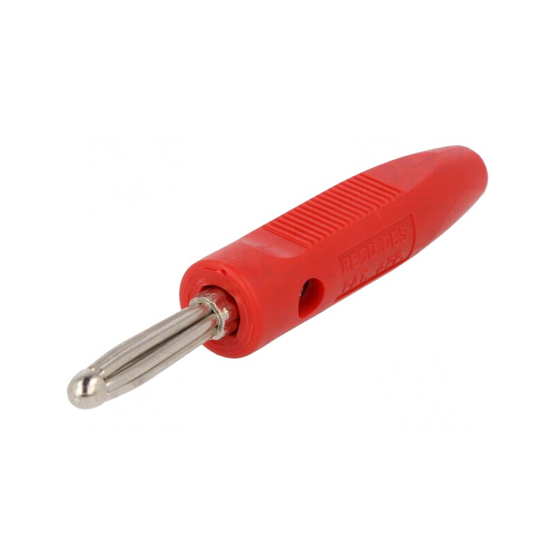 Mufă Banană 4mm Roșie 16A 50VDC Pe Cablu 2.5mm² | Electronic-mag.ro | Componente Electronice