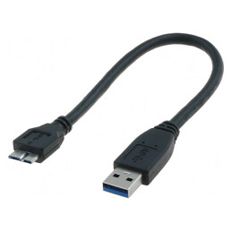 Cablu USB 3.0 A la Micro B 0.25m | Electronic-mag.ro | Componente Electronice