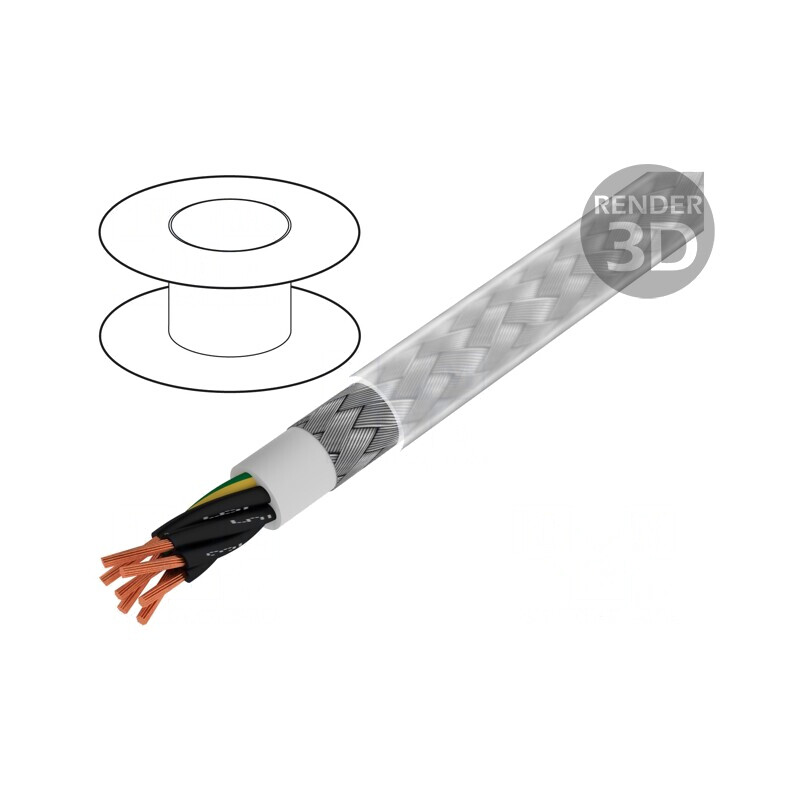 Cablu BiT 500 CY 7G 0.75mm2 Ecranat Cupru Cositorit | Electronic-mag.ro | Componente Electronice