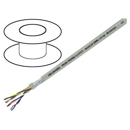 Cablu PAAR-TRONIC 4x2x0,22mm2 Gri 250V | Electronic-mag.ro | Componente Electronice