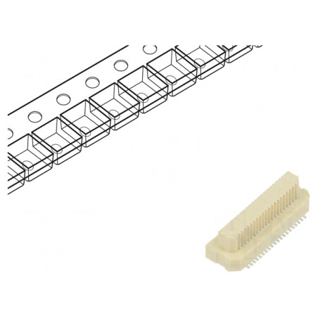 Conector PCB-PCB 40 PIN 0,5mm SMT Vertical | Electronic-mag.ro | Componente Electronice