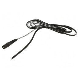 Cablu de Alimentare DC 5,5/2,1 Negru 1,5m | Electronic-mag.ro | Componente Electronice
