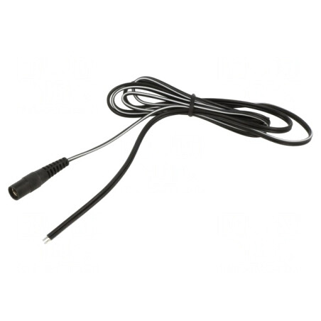 Cablu de Alimentare DC 5,5/2,1 Negru 1,5m | Electronic-mag.ro | Componente Electronice