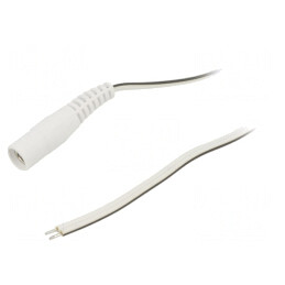 Cablu Alimentare DC 5,5x2,1 Alb 1,5m  | Electronic-mag.ro | Componente Electronice
