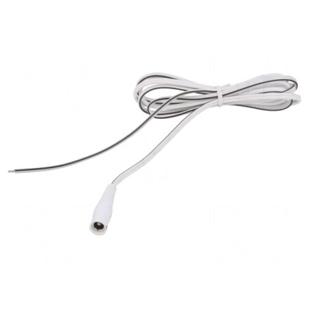 Cablu Alimentare DC Alb 1,5m 2x0,5mm2 | Electronic-mag.ro | Componente Electronice