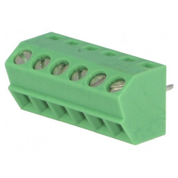 Regletă de Conexiuni PCB 55° 3,5mm 6 Piste 10A | Electronic-mag.ro | Componente Electronice