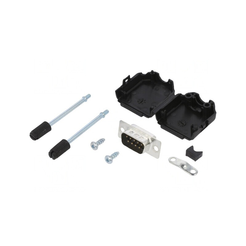 Conector D-Sub 9-Pin Tată pentru Cablu Gold Flash | Electronic-mag.ro | Componente Electronice