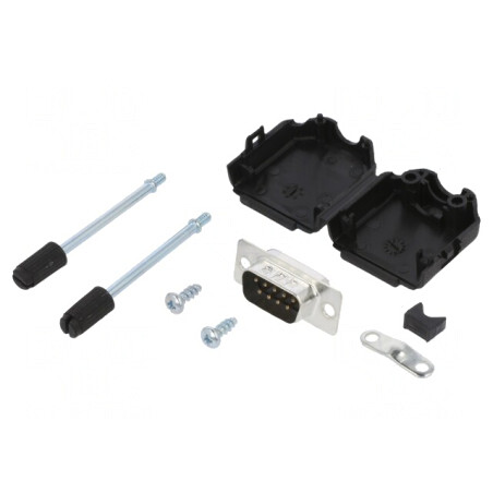 Conector D-Sub 9-Pin Tată pentru Cablu Gold Flash | Electronic-mag.ro | Componente Electronice