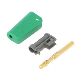 Mufă Banană Verde 4mm Neizolat Aurit 19A | Electronic-mag.ro | Componente Electronice