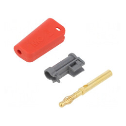 Mufă Banană 4mm 32A Roșie Neizolată | Electronic-mag.ro | Componente Electronice