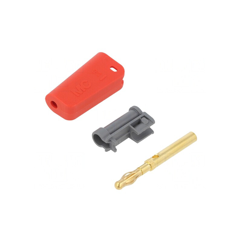 Mufă Banană 4mm 32A Roșie Neizolată | Electronic-mag.ro | Componente Electronice