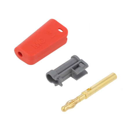 Mufă Banană 4mm 32A Roșie Neizolată | Electronic-mag.ro | Componente Electronice