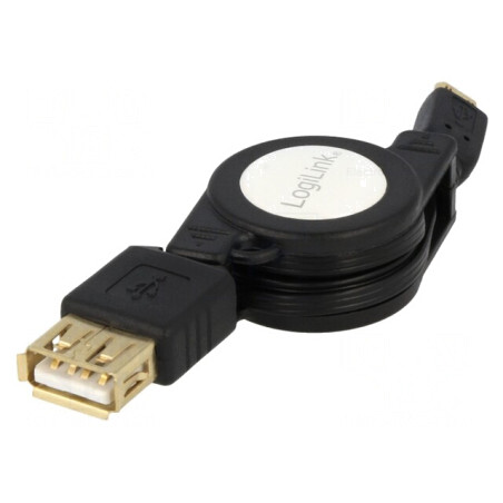 Cablu OTG USB 2.0 0.75m Negru | Electronic-mag.ro | Componente Electronice