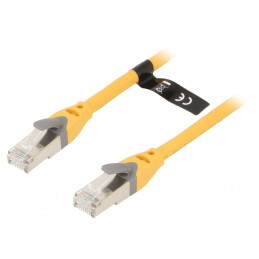 Patch Cord Ethernet S/FTP Cat6a PVC Galben 1.5m | Electronic-mag.ro | Componente Electronice