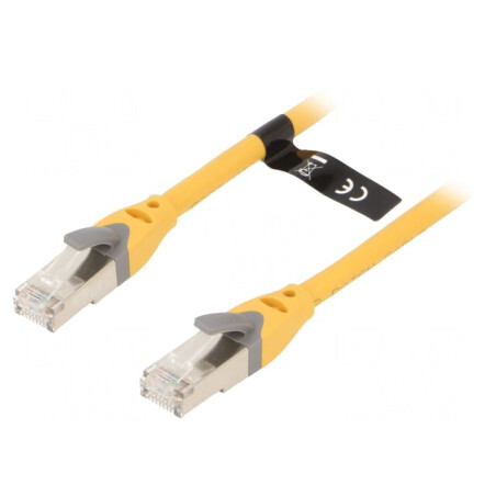 Patch Cord Ethernet S/FTP Cat6a PVC Galben 1.5m | Electronic-mag.ro | Componente Electronice